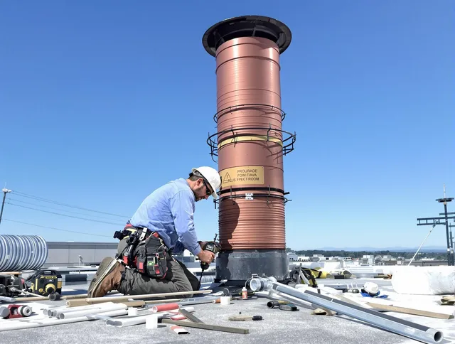 Installed chimney liner by Smithfield Chimney Sweep in Smithfield, RI