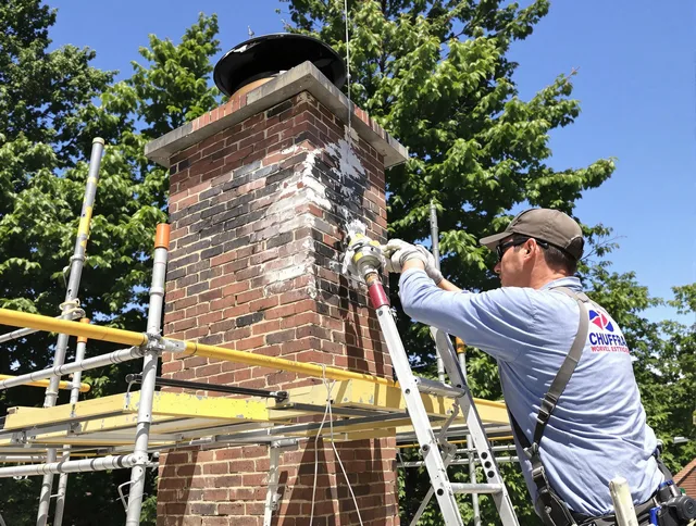 Structural chimney repair by Smithfield Chimney Sweep in Smithfield, RI