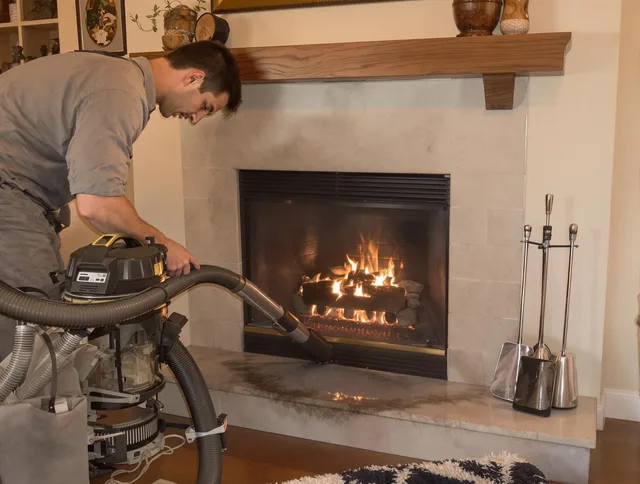 Routine fireplace upkeep by Smithfield Chimney Sweep in Smithfield, RI