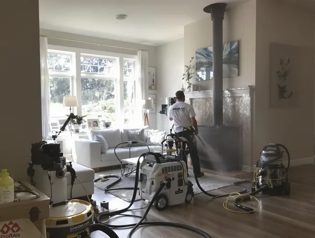 Soot removal service by Smithfield Chimney Sweep for a fireplace in Smithfield, RI